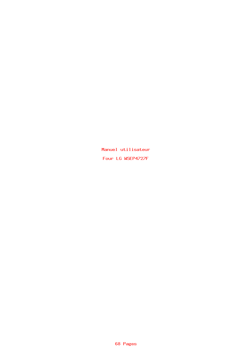 Page 1 de la notice Manuel utilisateur LG WSEP4727F