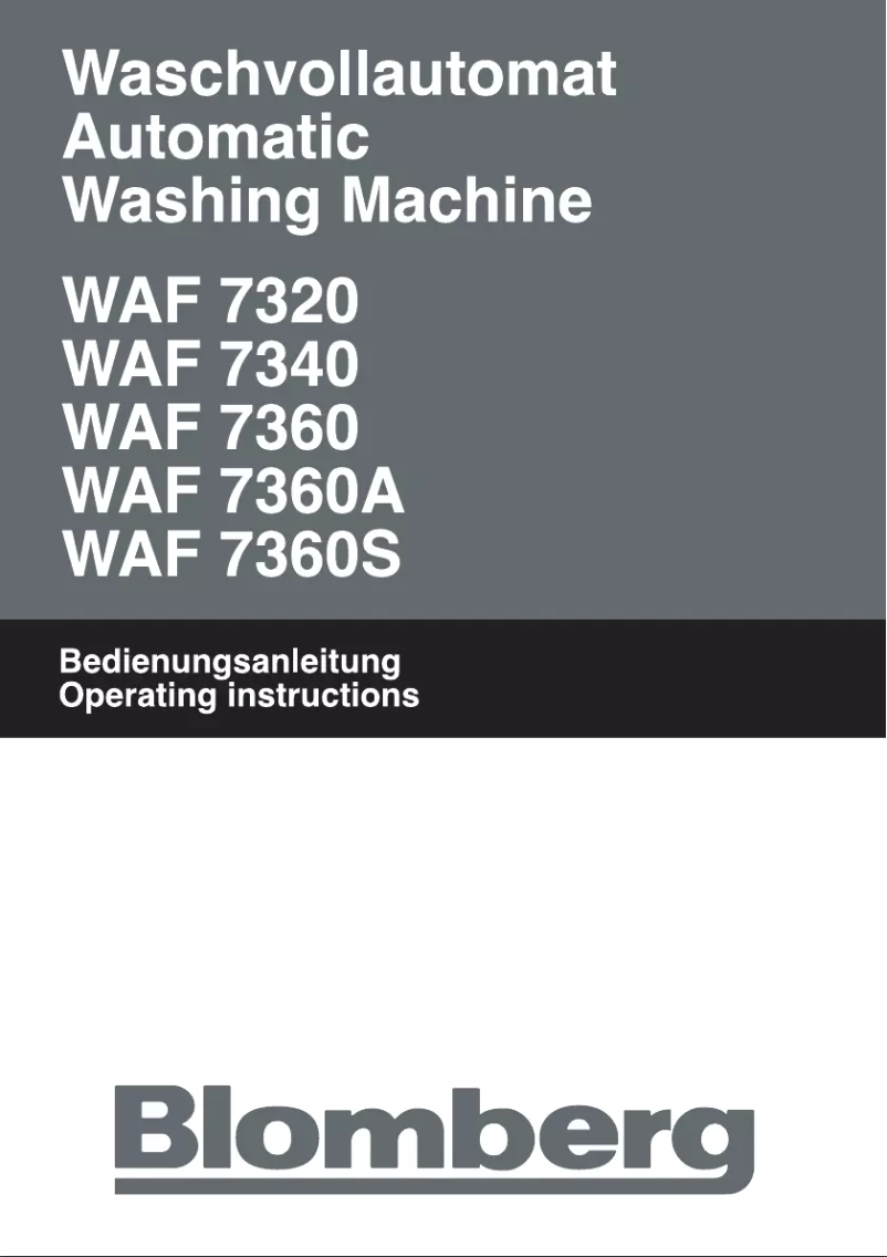 Página 1 del manual Manual de usuario Blomberg WAF 7340