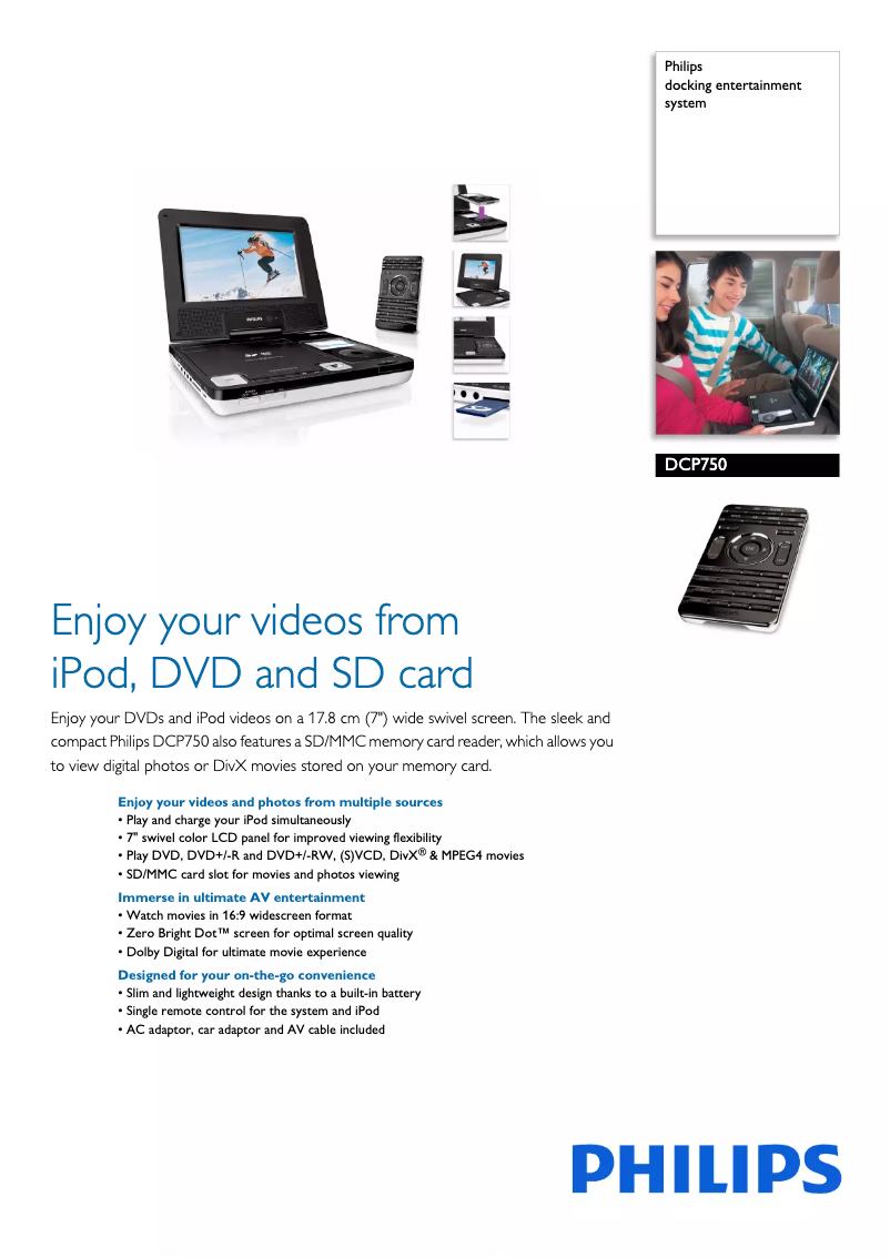 Página 1 del manual Folleto Philips DCP750