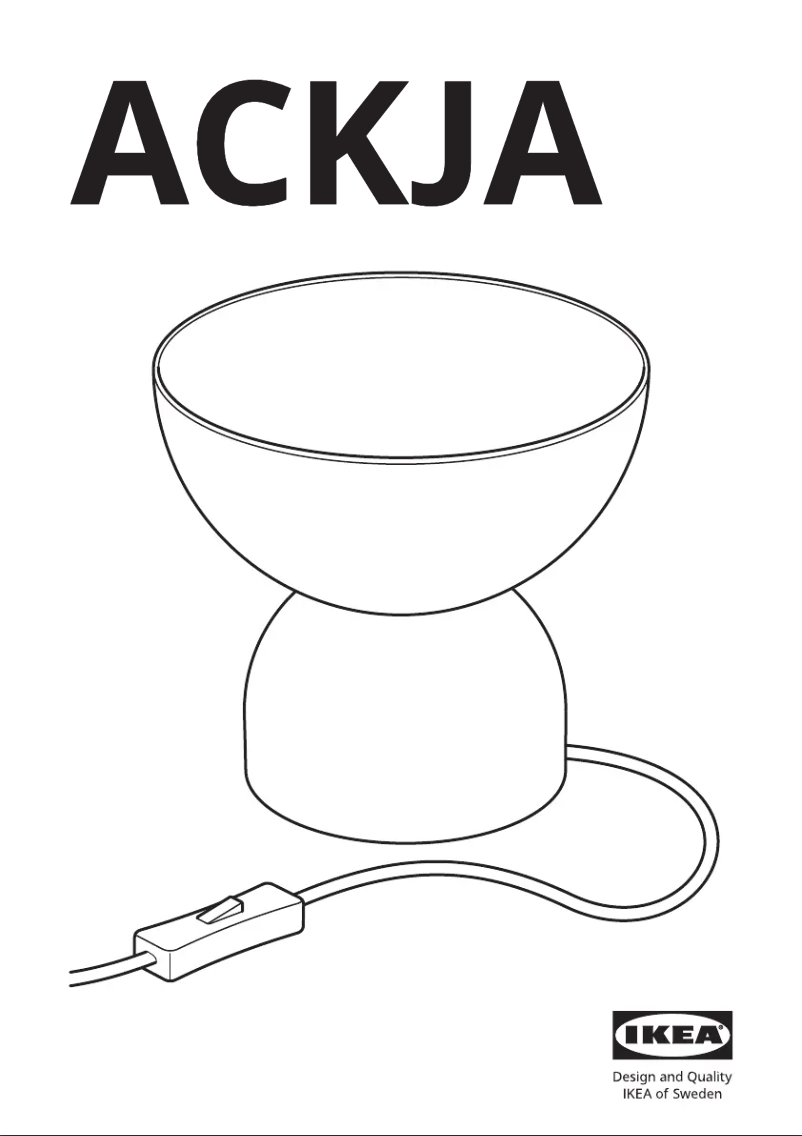 Page 1 de la notice Manuel utilisateur Ikea ACKJA 105.589.03