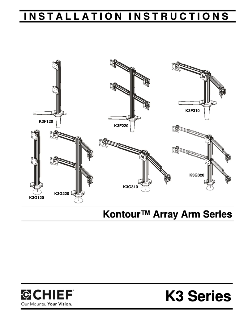 Page 1 de la notice Manuel utilisateur Chief K3G220S