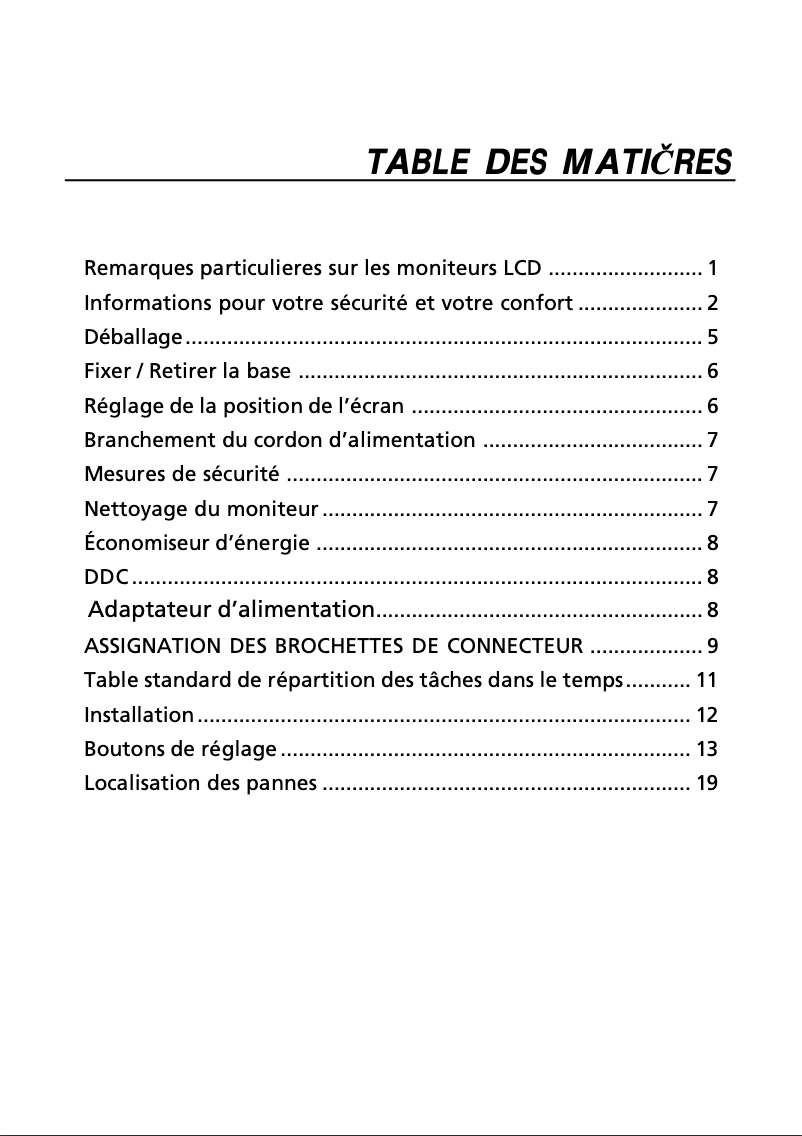 Page 1 de la notice Manuel utilisateur Acer GN246HL