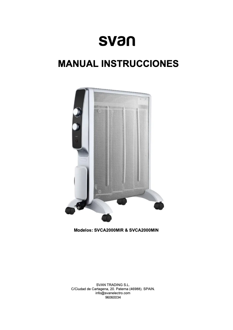 Page 1 de la notice Manuel utilisateur SVAN SVCA2000MIR