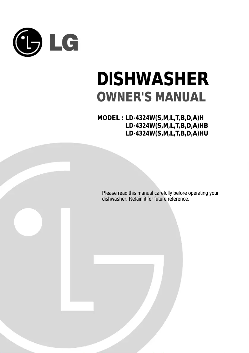 Page 1 de la notice Manuel utilisateur LG LD-4324BH