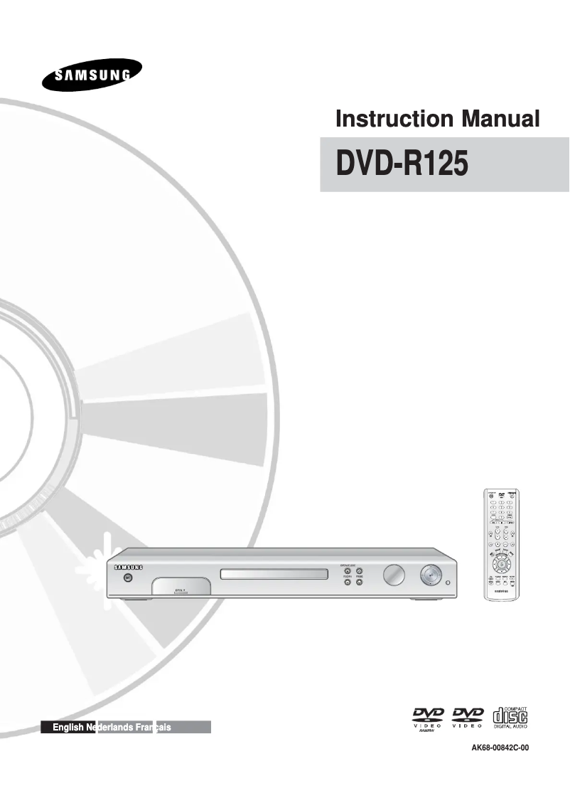 Page 1 of the manual User Manual Samsung DVD-R125