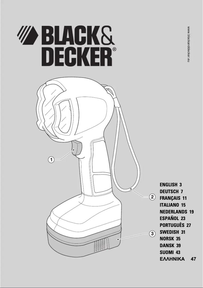 Page 1 de la notice Manuel utilisateur Black & Decker FSL144