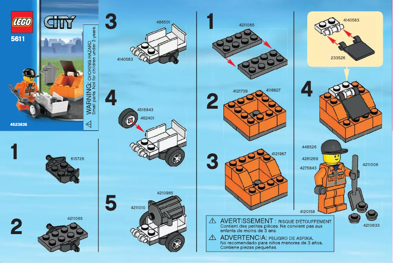Page 1 de la notice Manuel utilisateur Lego City 5611