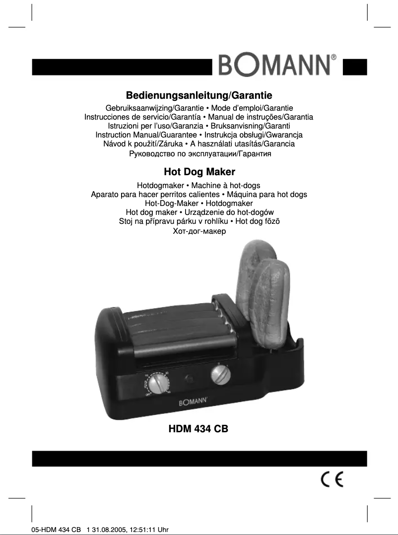 Page 1 of the manual User Manual Bomann HDM 434 CB