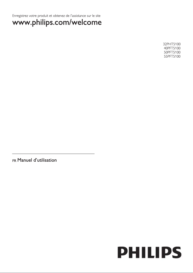 Page n°1 - Manuel utilisateur Philips 50PFT5100