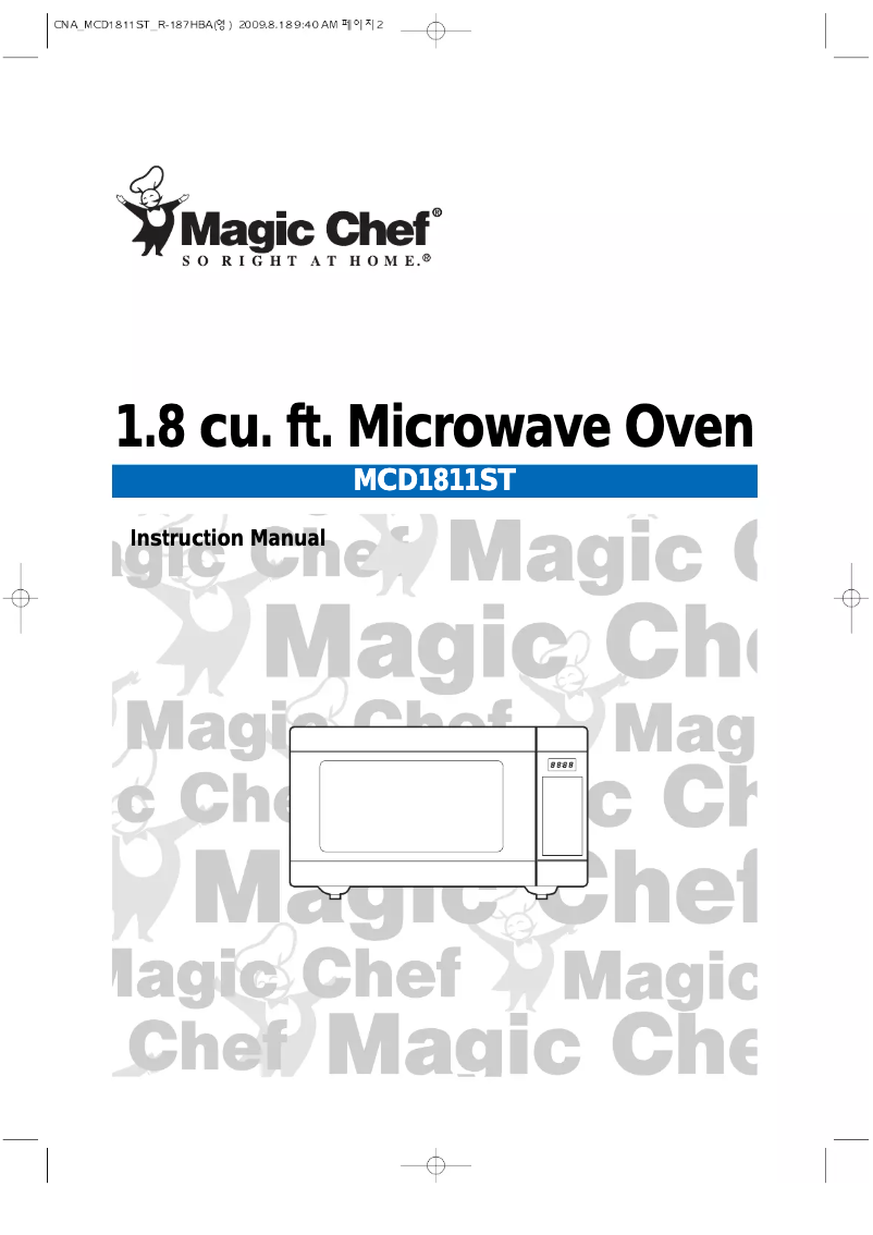 Page 1 de la notice Mode d'emploi Magic Chef MCD1811ST