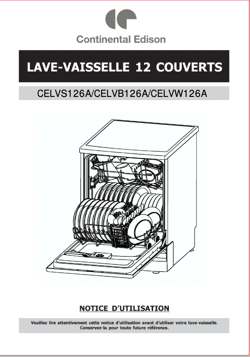 Page 1 de la notice Manuel utilisateur Continental Edison CELVS126A