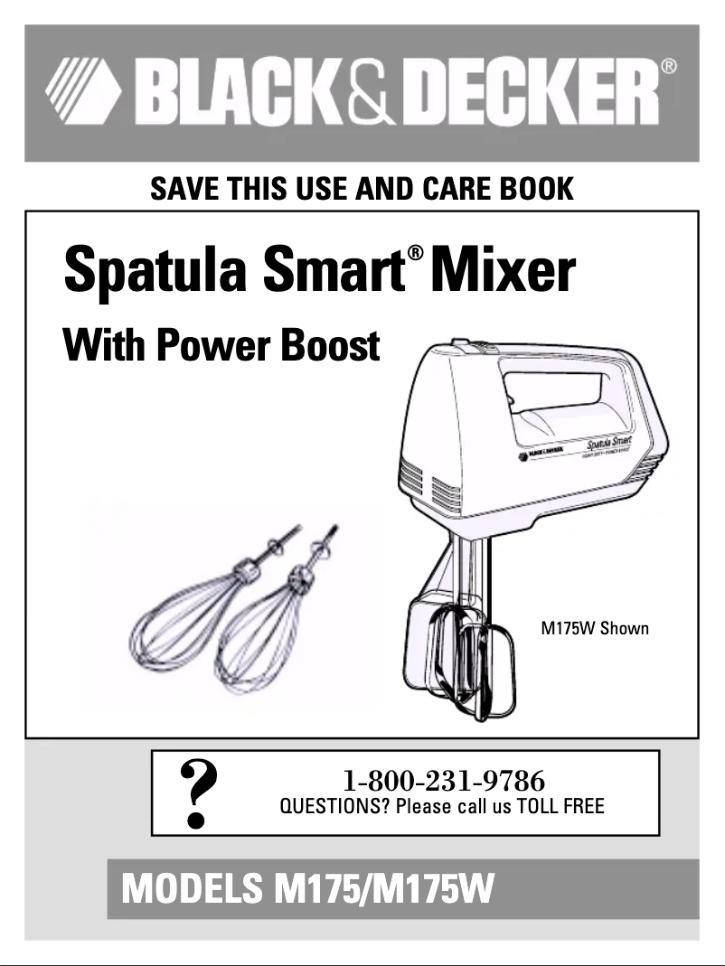 Page 1 de la notice Manuel utilisateur Black & Decker Spatula Smart M175W