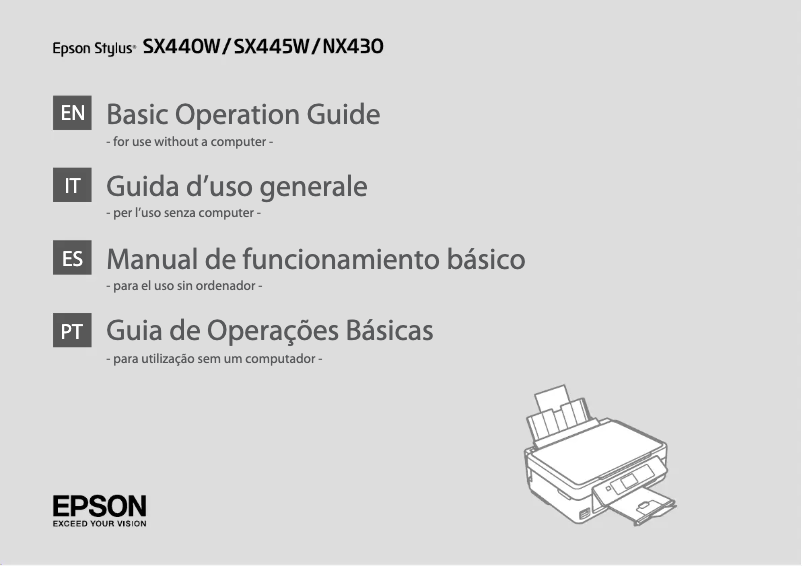 Page 1 de la notice Manuel utilisateur Epson Stylus SX445W