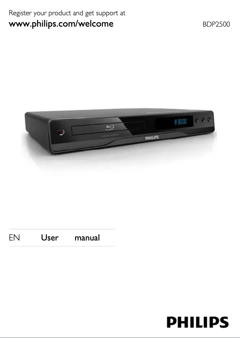 Page 1 de la notice Manuel utilisateur Philips BDP2500