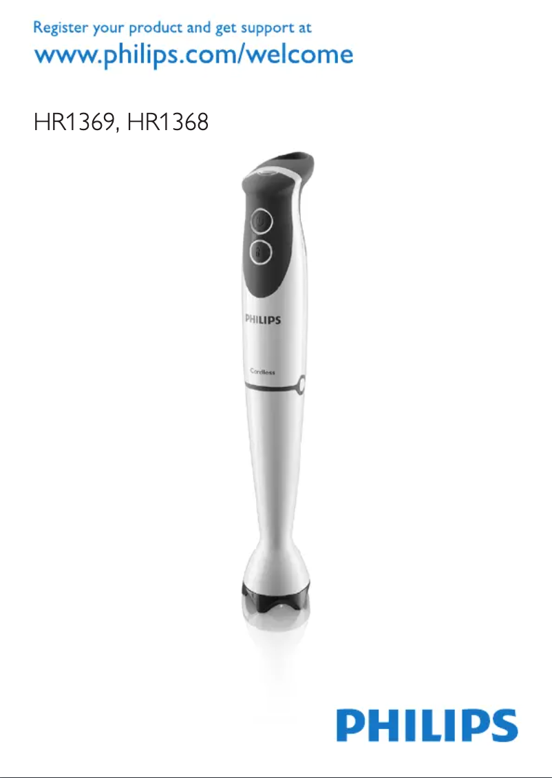 Page 1 de la notice Manuel utilisateur Philips HR1368