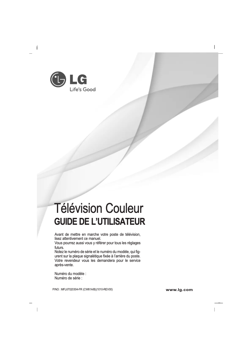 Page 1 of the manual User Manual LG 21SB1RG