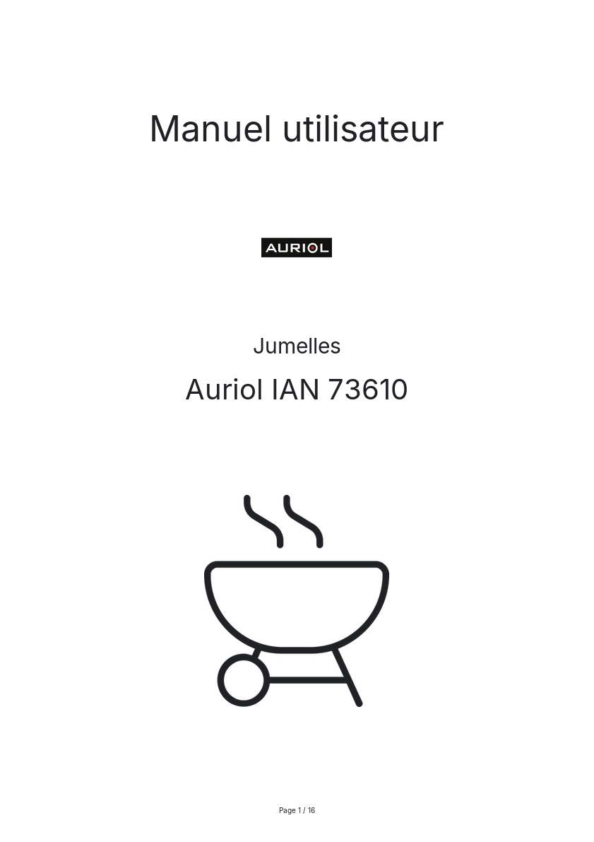 Image de la première page du manuel de l'appareil IAN 73610