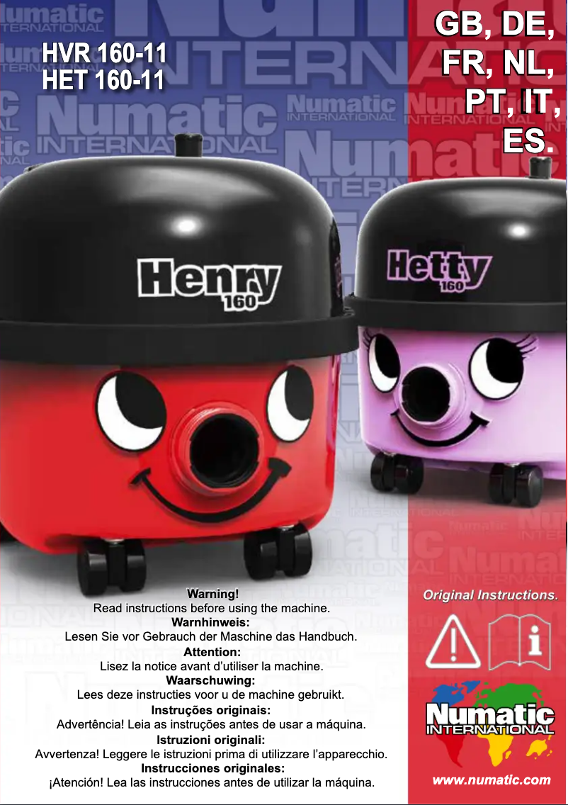 Página 1 del manual Manual de usuario Numatic Hetty Compact