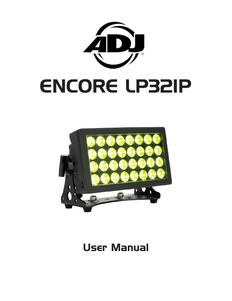 Page 1 de la notice Manuel utilisateur Adj Encore LP32IP