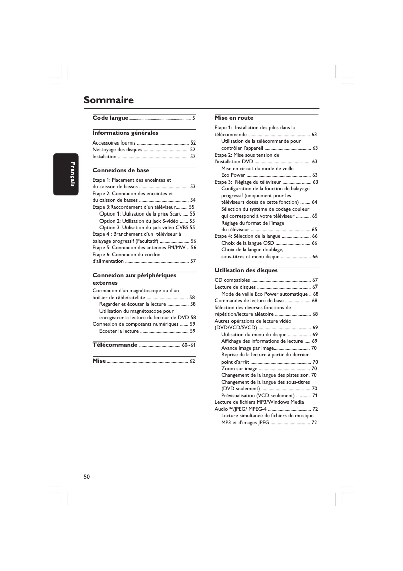 Image de la première page du manuel de l'appareil HTS5310S