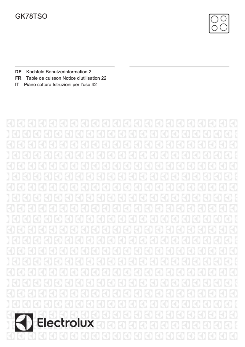 Página 1 del manual Manual de usuario Electrolux GK78TSO