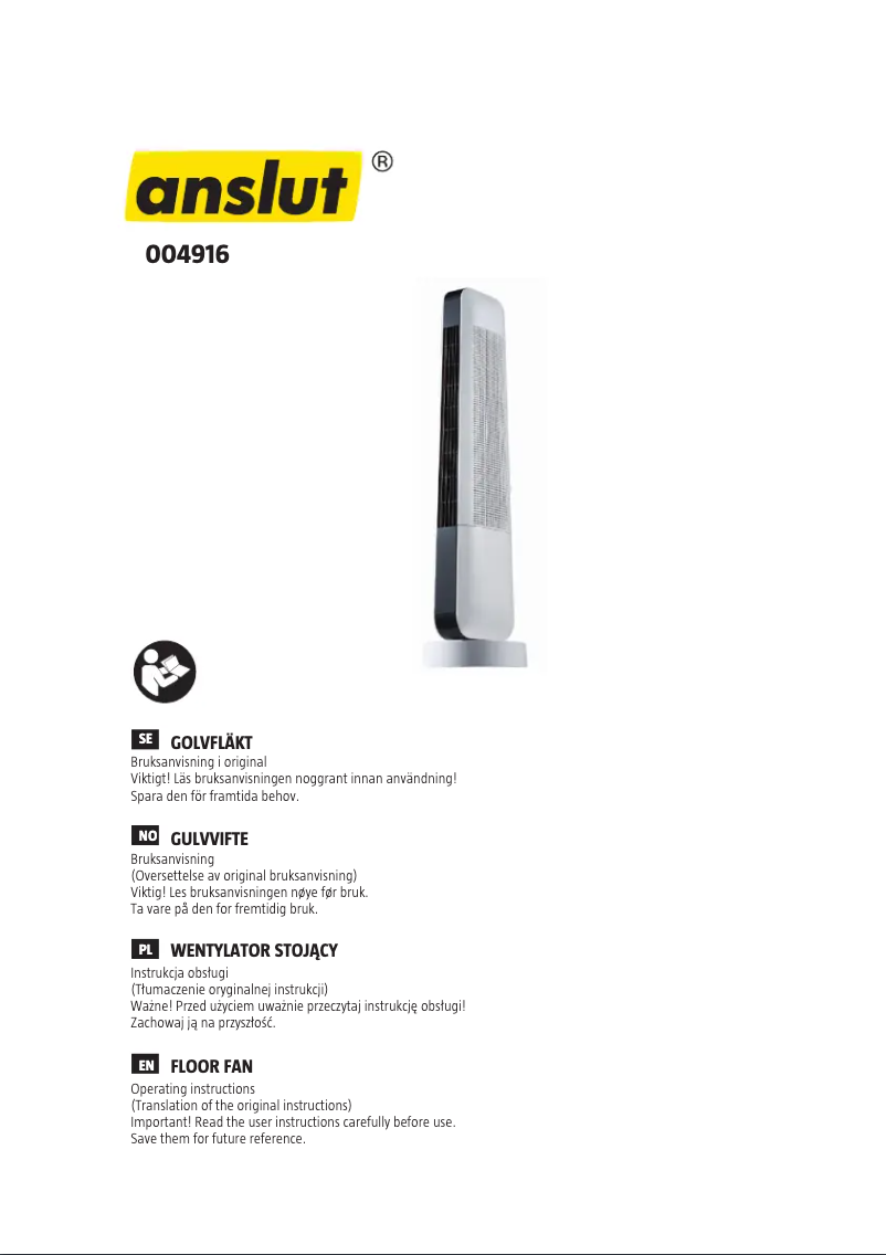 Page 1 de la notice Manuel utilisateur Anslut 004-916