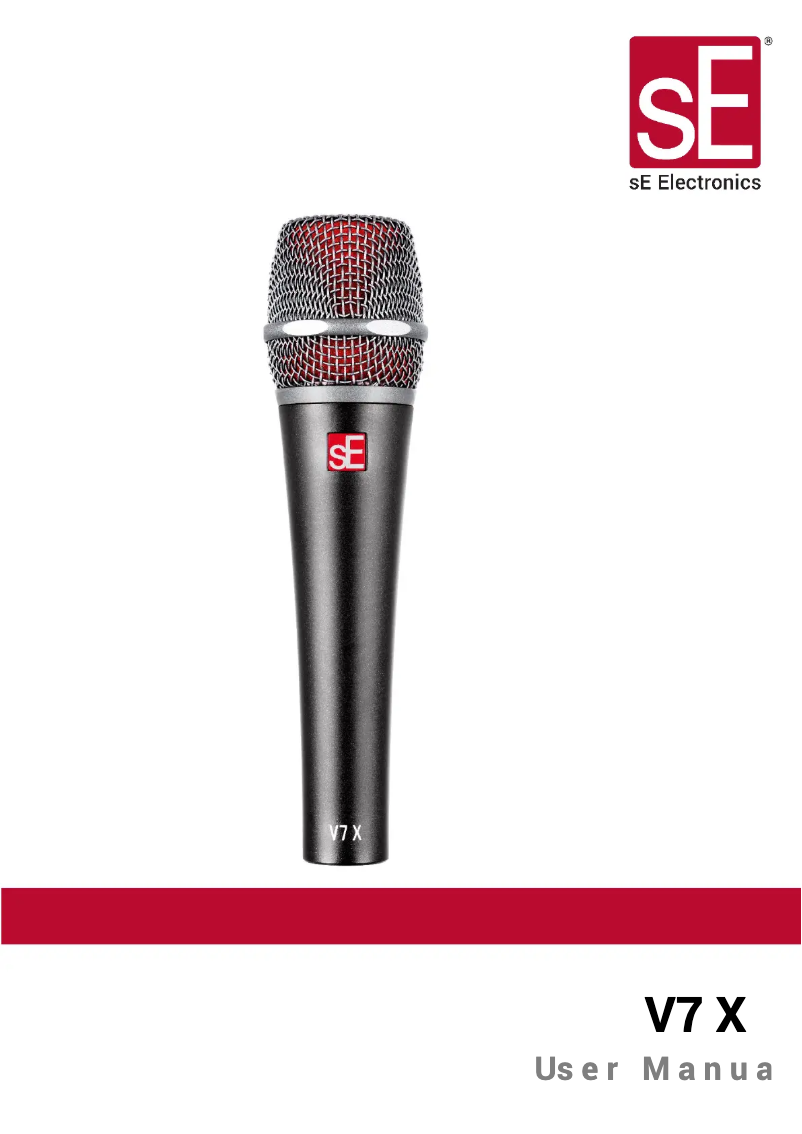 Page 1 de la notice Manuel utilisateur SE Electronics V7