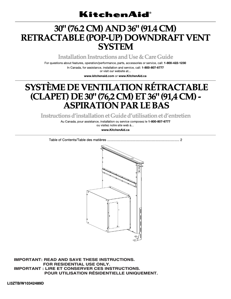 Page 1 of the manual User Manual KitchenAid KXD4630YSS