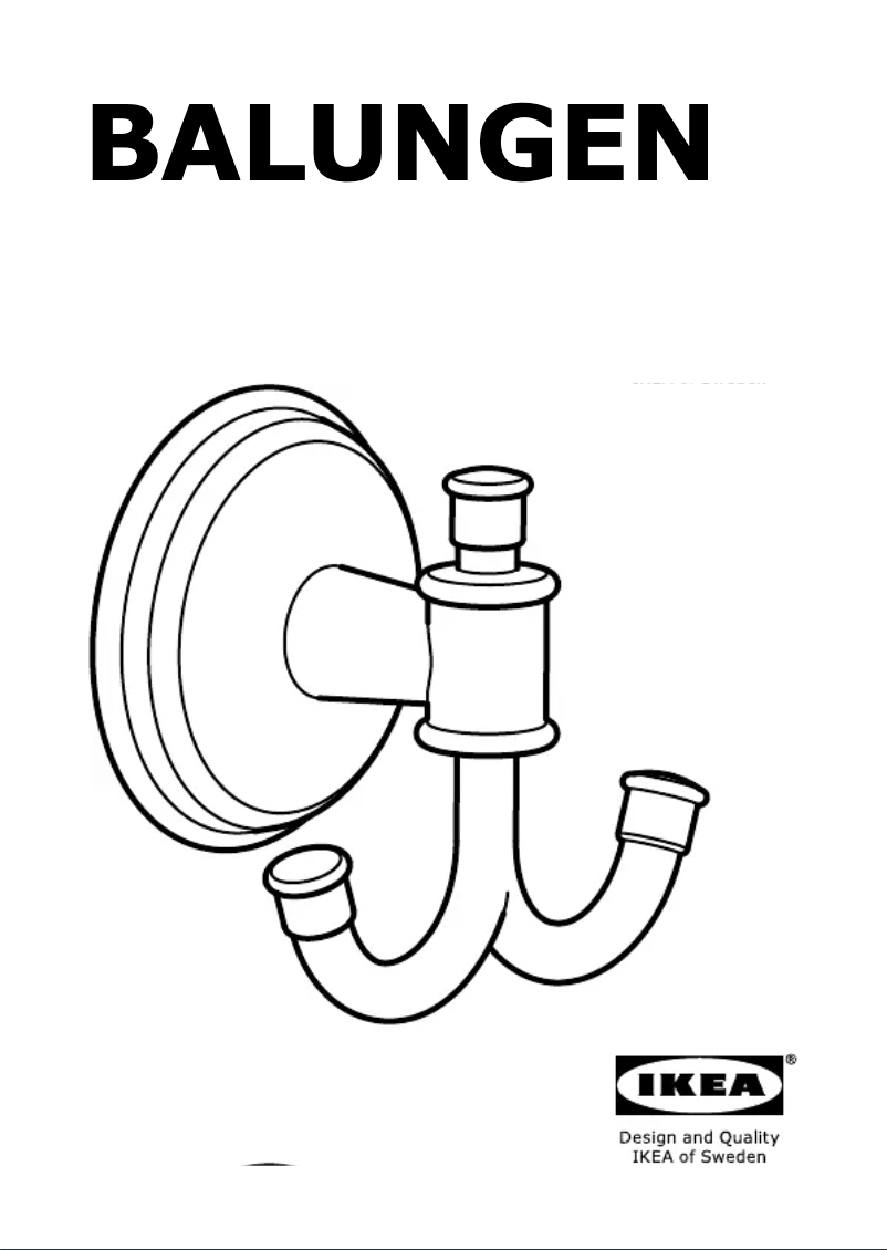 Page 1 de la notice Instructions / montage Ikea BALUNGEN
