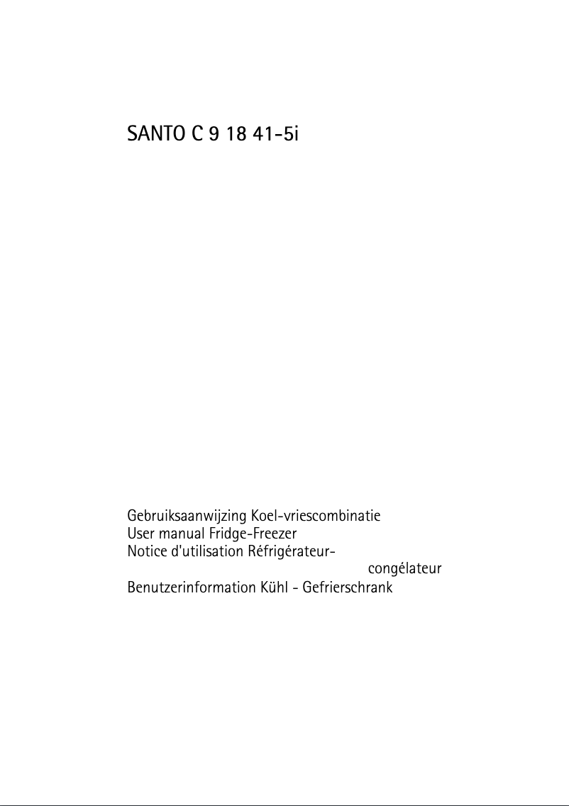 Page 1 de la notice Manuel utilisateur AEG SC91841-5I