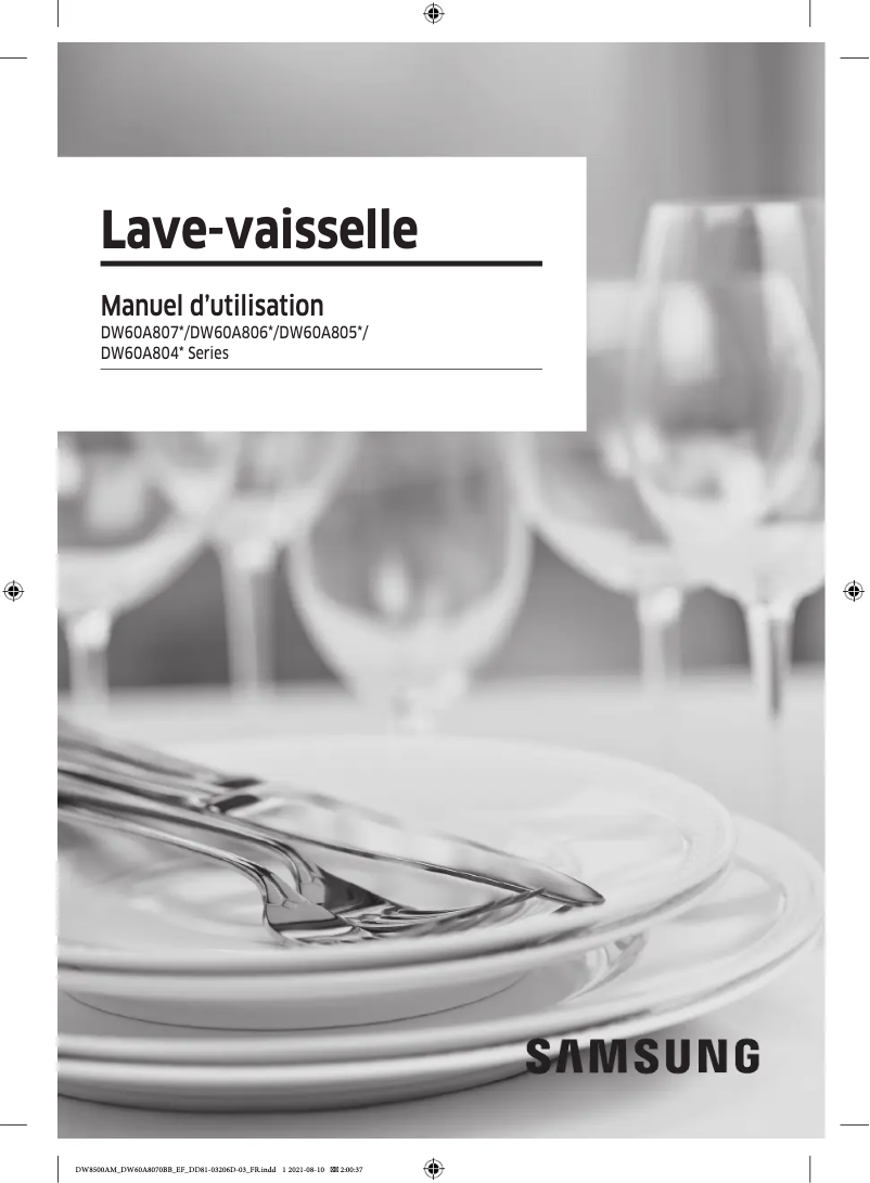 Página 1 del manual Manual de usuario Samsung DW60A8050FG