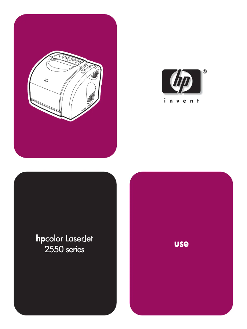 Image de la première page du manuel de l'appareil Color LaserJet 2550L