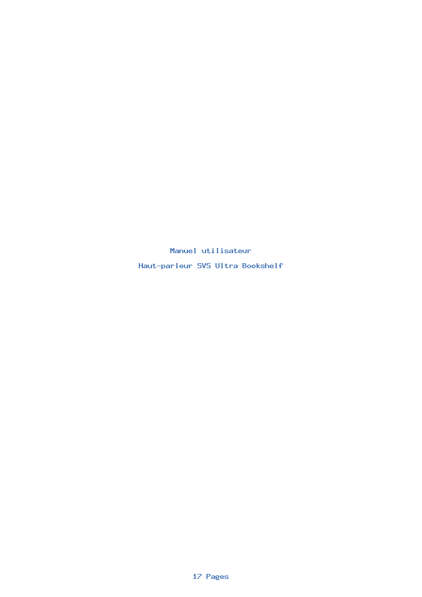 Image de la première page du manuel de l'appareil Ultra Bookshelf