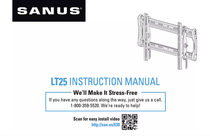Página 1 del manual Manual de instrucciones Sanus LT25