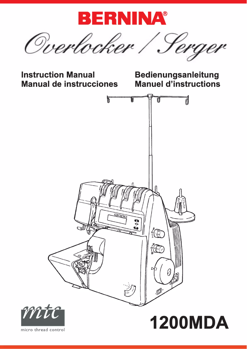 Page 1 de la notice Manuel utilisateur Bernina 1200MDA
