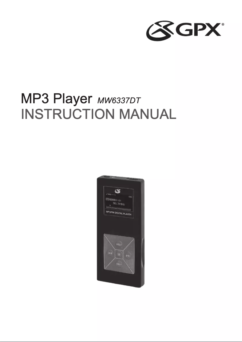 Page 1 of the manual User Manual GPX MW6337DT