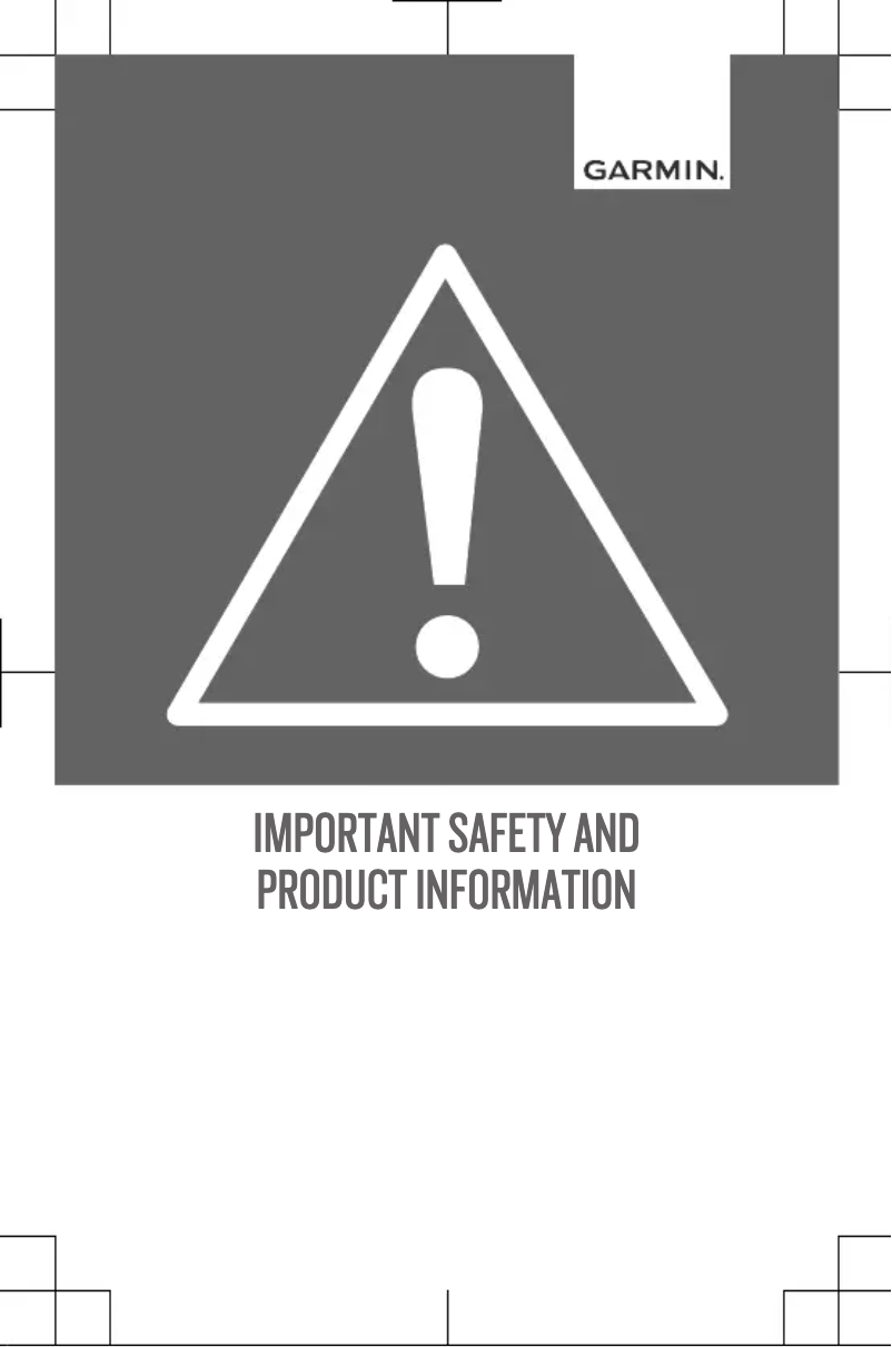 Página 1 del manual Instrucciones de seguridad Garmin eTrex 22x