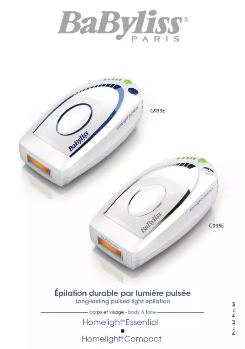 Page 1 de la notice Manuel utilisateur BaByliss Homelight G933E