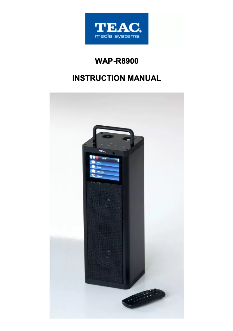Page 1 de la notice Manuel utilisateur Teac WAP-R8900