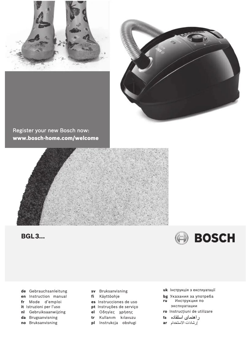 Page 1 de la notice Manuel utilisateur Bosch BGL3A117
