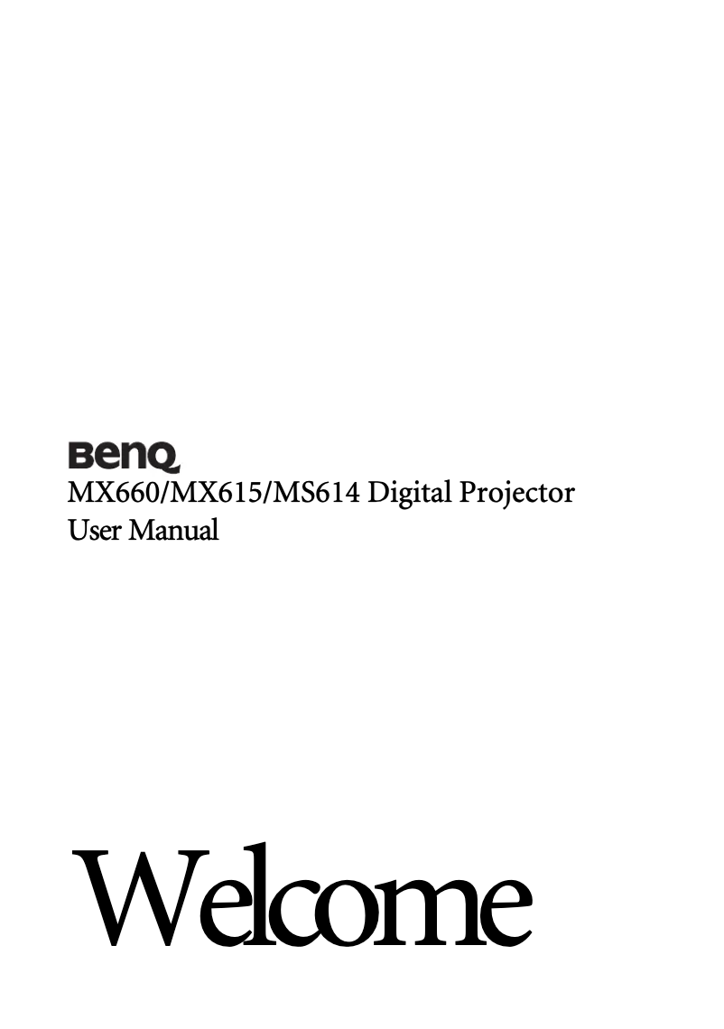 Page 1 de la notice Manuel utilisateur BenQ MX660