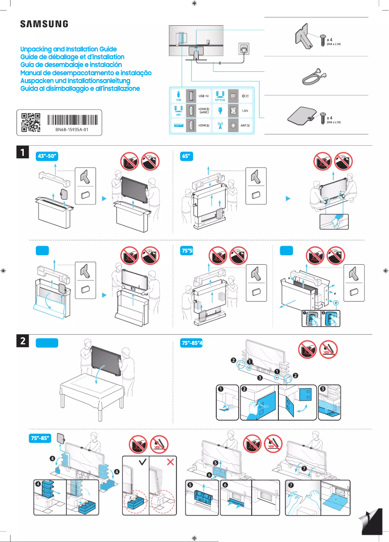 Página 1 del manual Manual de usuario Samsung QA50QN90CAG