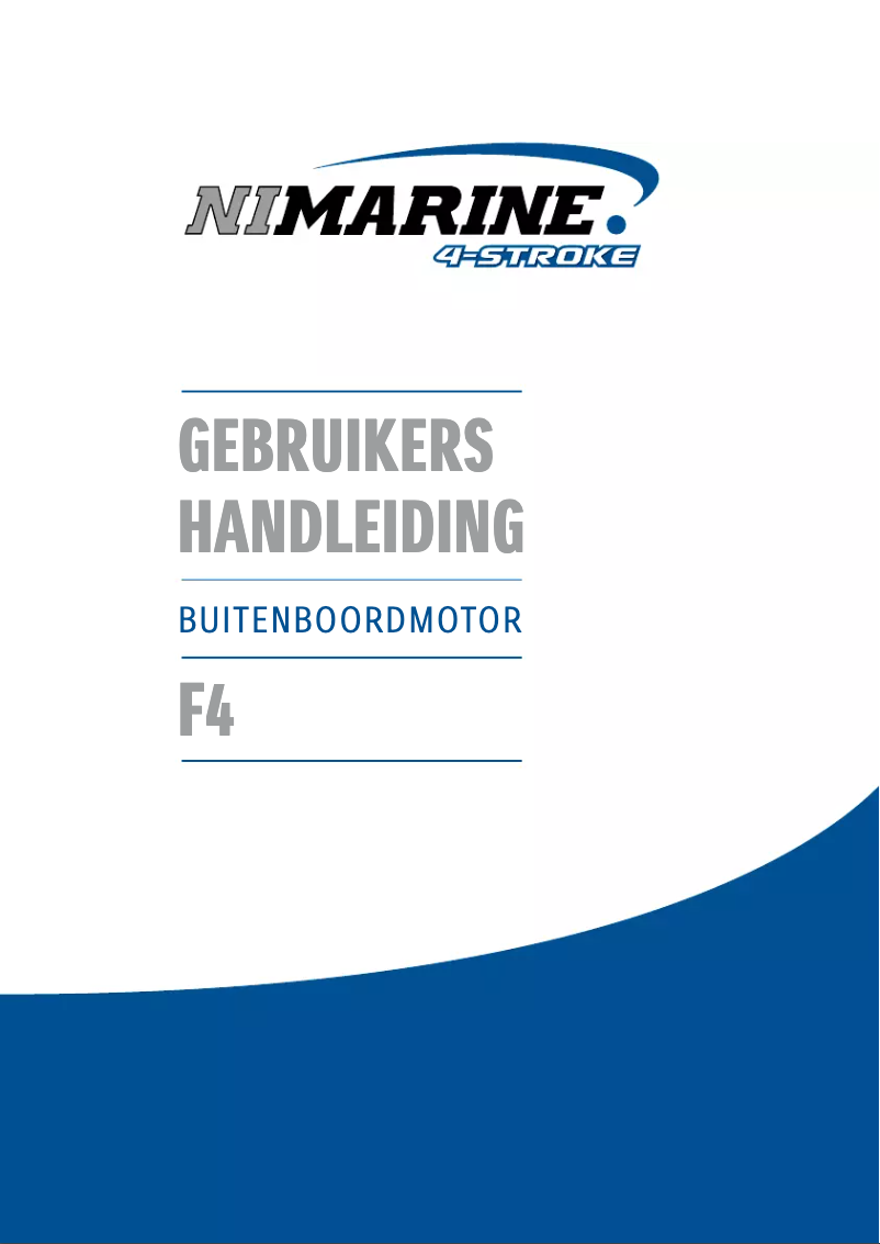 Page 1 de la notice Manuel utilisateur Nimarine NF4