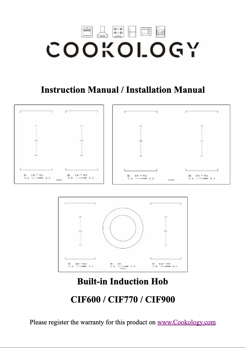 Page 1 de la notice Manuel utilisateur Cookology CIF770