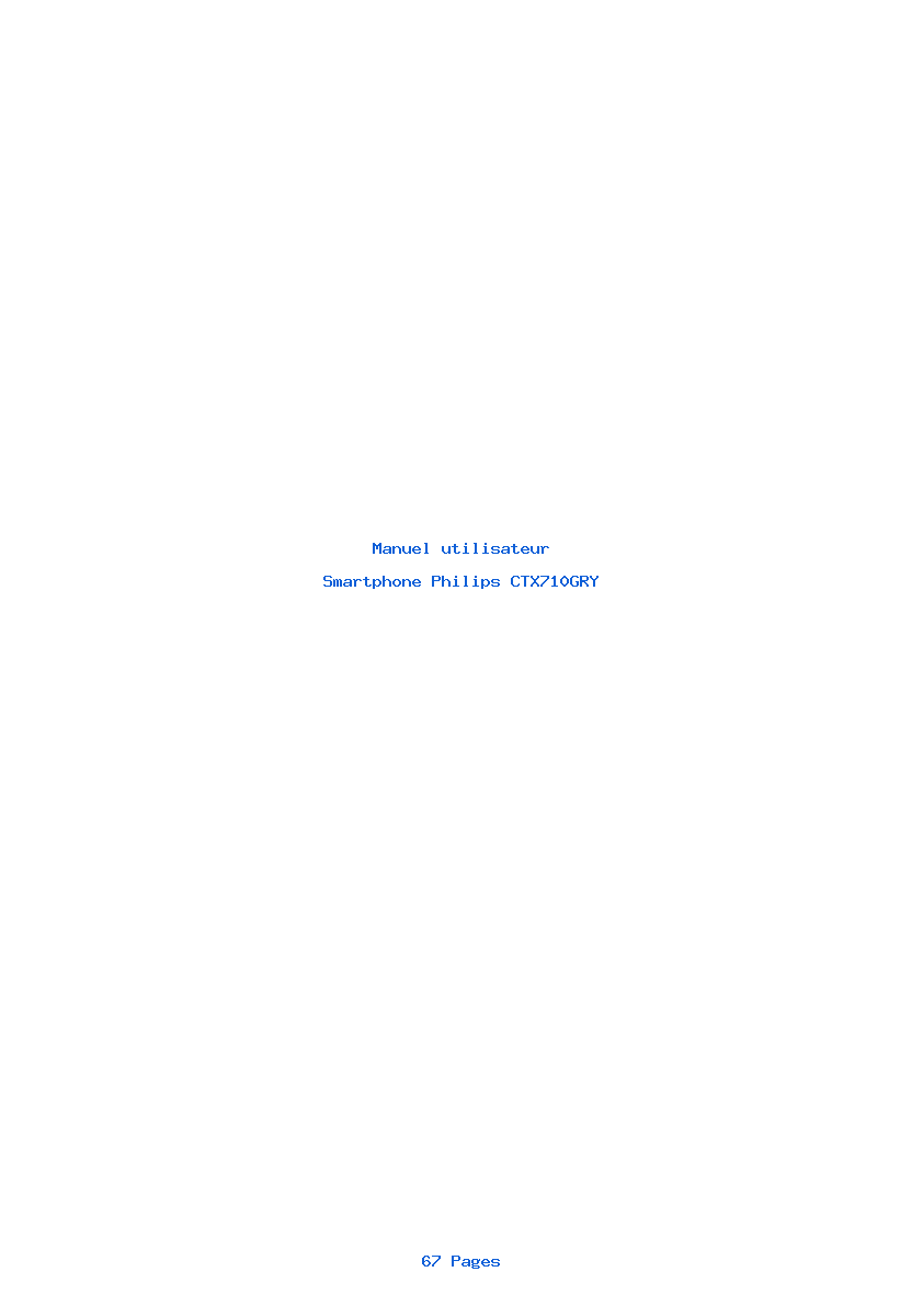 Page 1 de la notice Manuel utilisateur Philips CTX710GRY