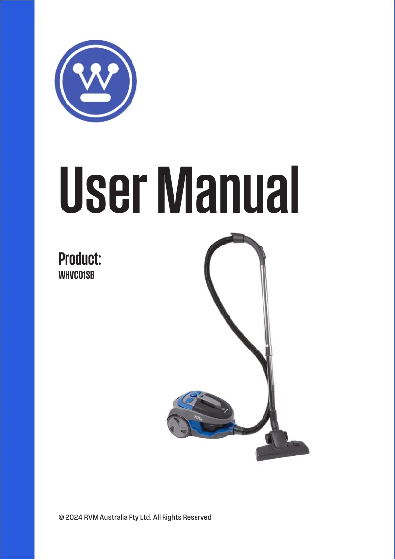 Página 1 del manual Manual de usuario Westinghouse WHVC01SB
