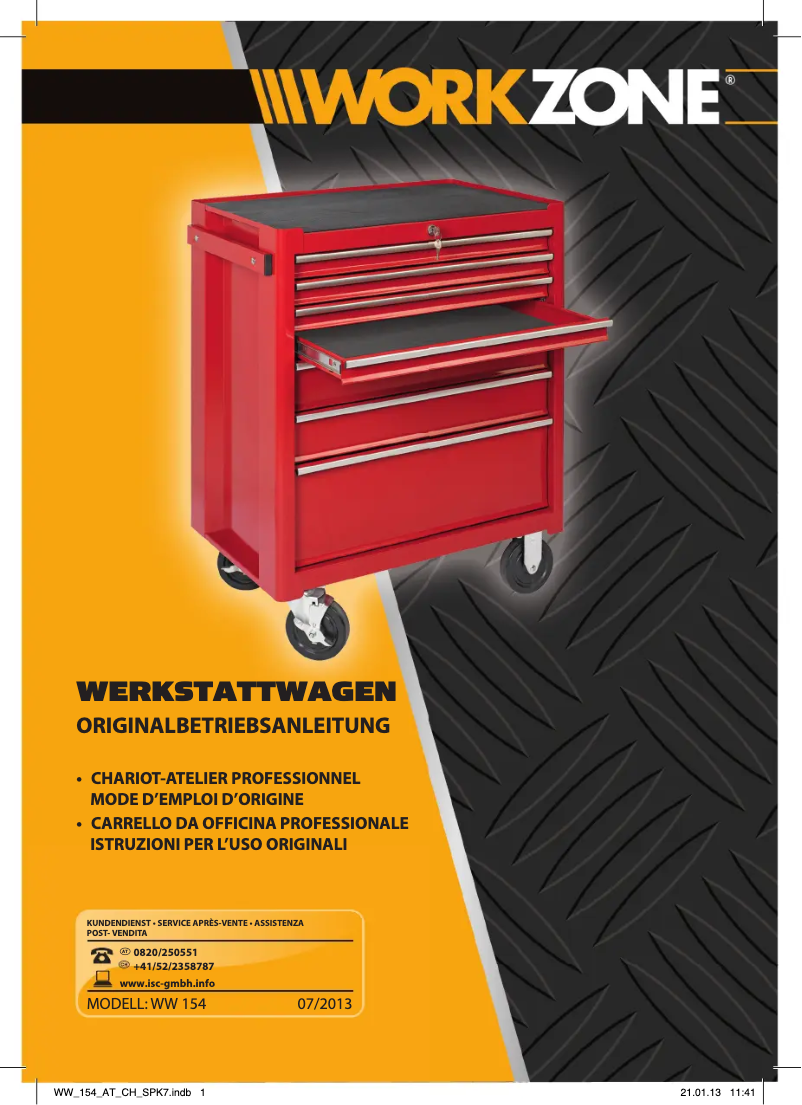 Page 1 de la notice Manuel utilisateur Workzone WW 154