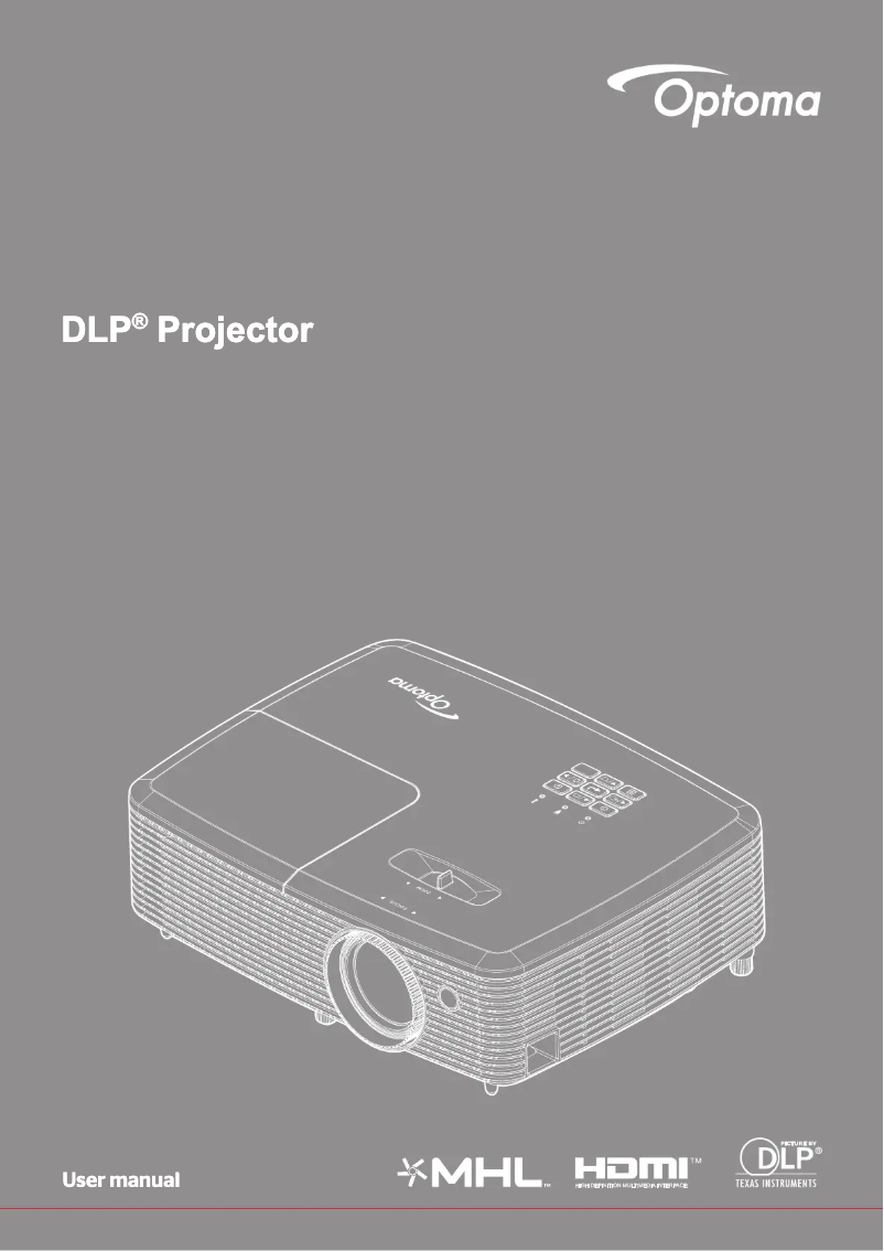 Page 1 de la notice Manuel utilisateur Optoma DS348