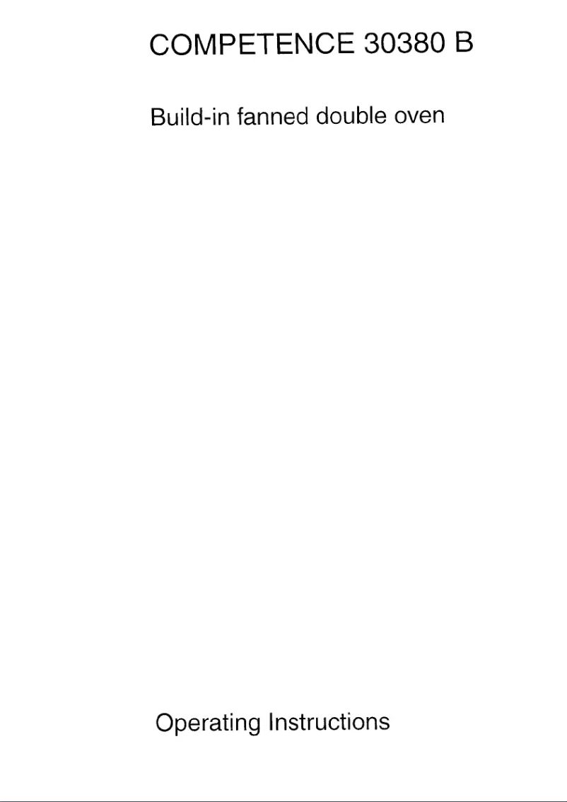 Page 1 de la notice Manuel utilisateur AEG Competence 30380 B W