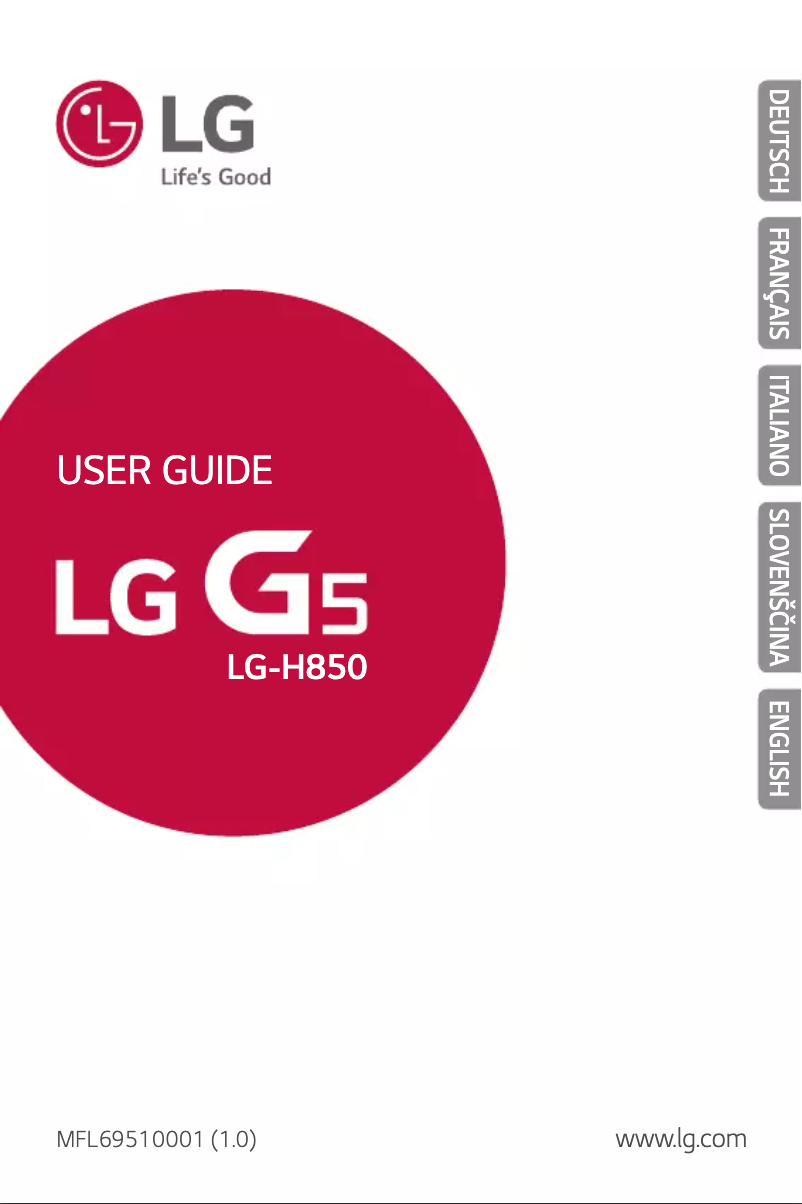 Page 1 of the manual User Manual LG Titan G5
